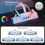 داک شارژ سریع و استند RGB هدست Meta Quest 3 و 3S مدل JYS-MQ006 (1)
