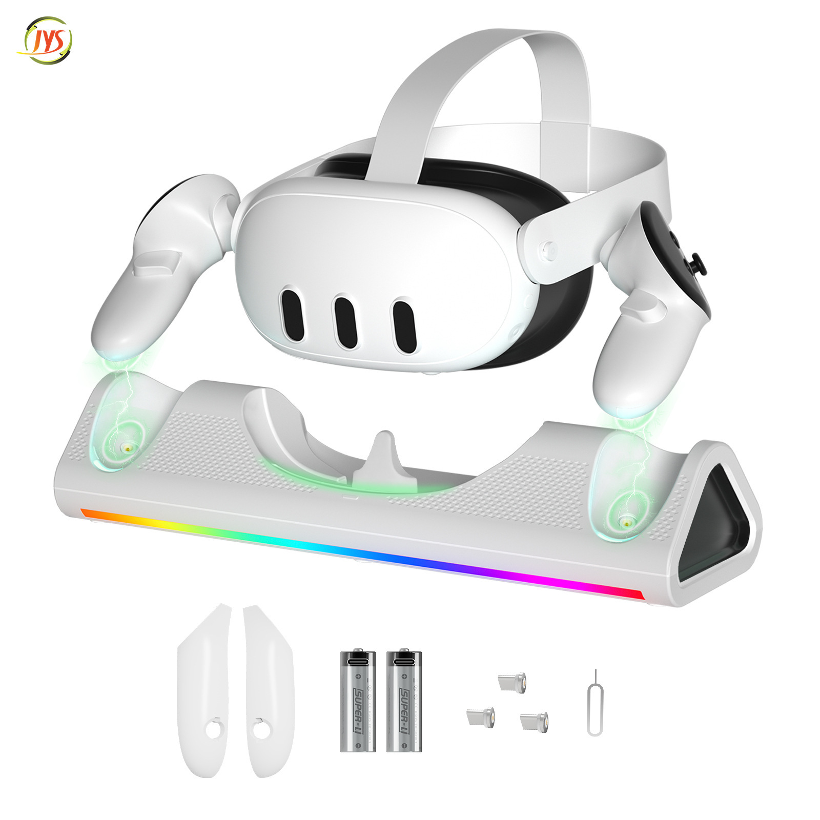 داک شارژ سریع و استند RGB هدست Meta Quest 3 و 3S مدل JYS-MQ006
